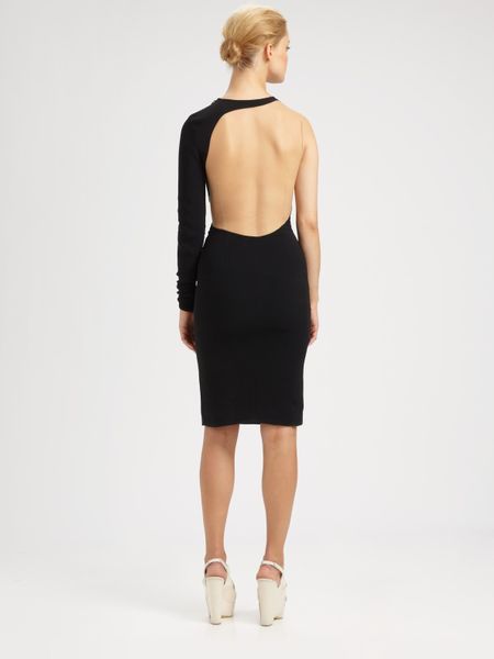 Stella Mccartney Onesleeve Illusion Dress in Black | Lyst