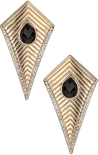 Topshop Engraved Point Drop Earrings - Lyst