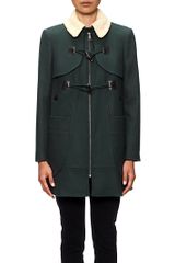 Whistles Whistles Camille Melton Duffle Coat Dark Green