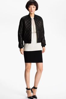 Alexander Wang Alexander Quilted Leather Bomber Jacket - Lyst