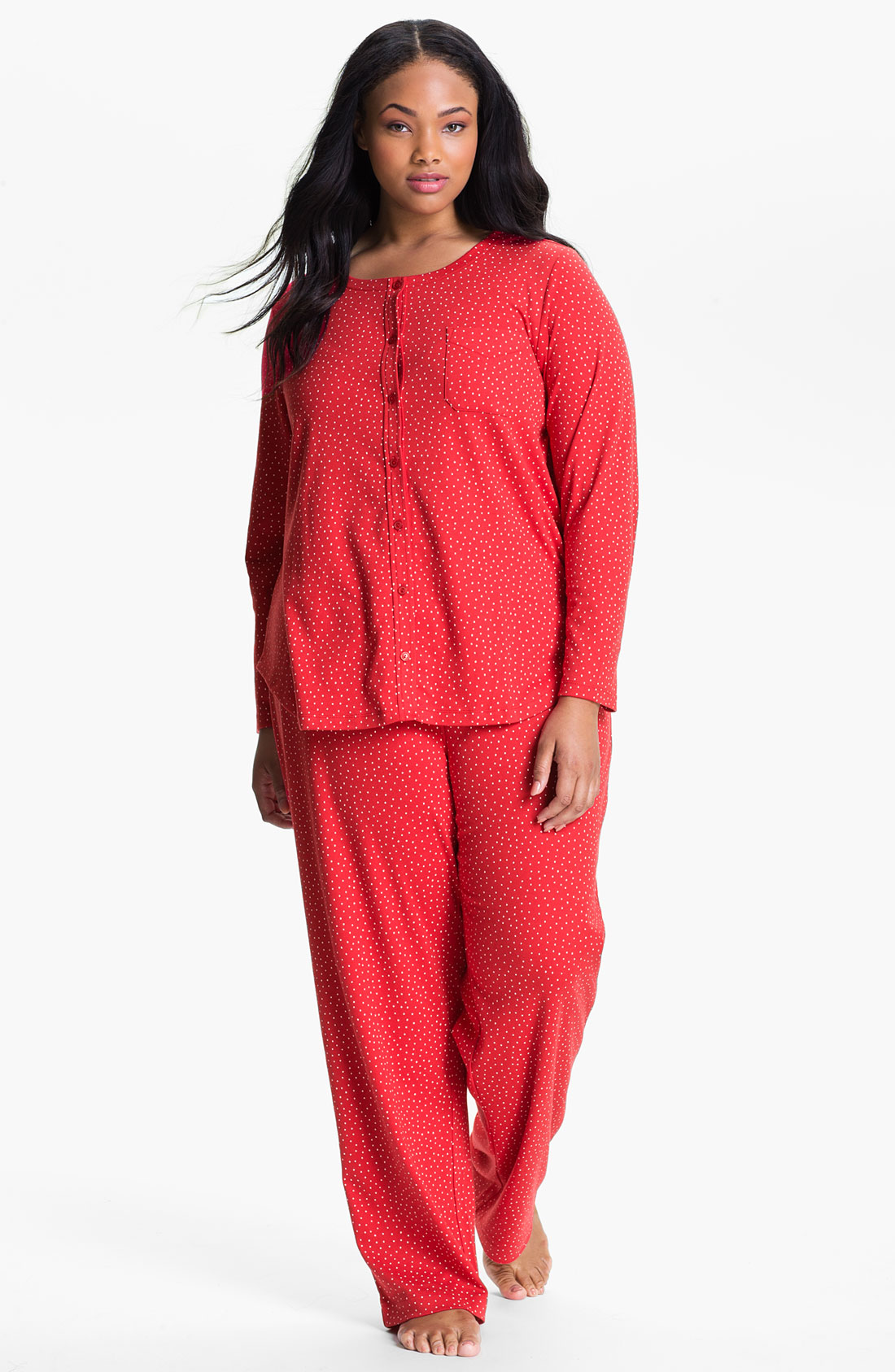 Carole Hochman Designs Interlock Knit Pajamas in Red (holiday red) | Lyst