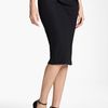 Donna Karan New York Collection Draped Double Knit Skirt in Black - Lyst