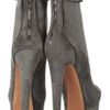Alaïa Suede Platform Ankle Boots in Gray - Lyst