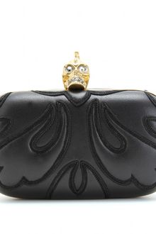 Alexander McQueen Embroidered Skull Box Clutch - Lyst
