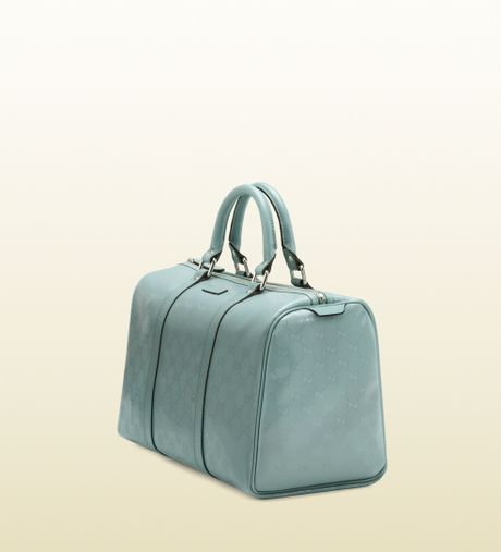 Gucci Joy Light Blue Gg Imprimé Boston Bag in Blue Gucci Joy Light Blue Gg Imprimé Boston Bag in Blue
