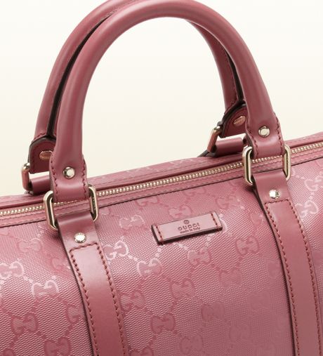 Gucci Joy Dark Pink Gg Imprimé Boston Bag in Pink | Lyst