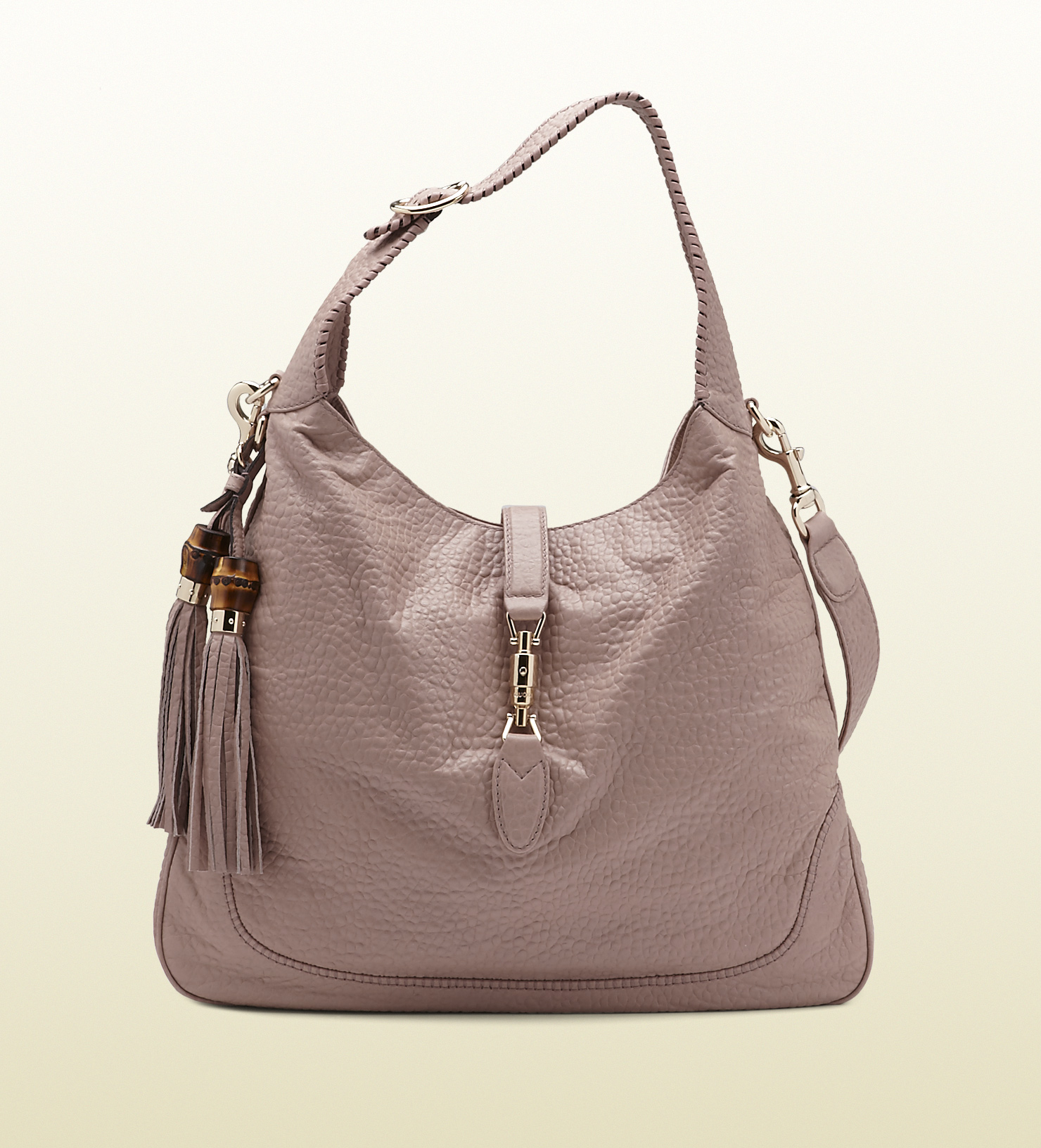 Gucci New Jackie Light Pink Grainy Leather Shoulder Bag in Pink | Lyst