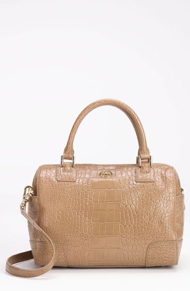 tory burch robinson croc embossed leather crossbody