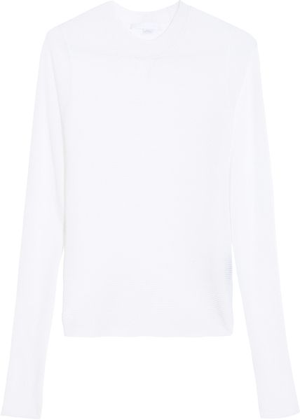 Alexander Wang Floating Ottoman Knit Top in White - Lyst