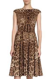 Dolce & Gabbana Leopard Flare Dress - Lyst