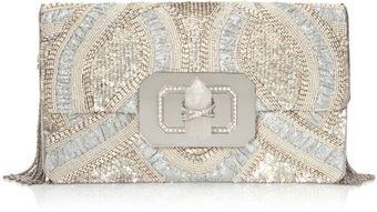 Marchesa Large Phoebe Shoulder Bag with Silver Sequin Embroidery - Lyst