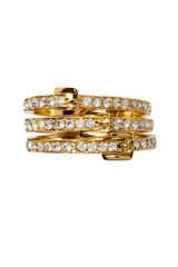 Michael Kors Stacked Buckle Pavé Ring