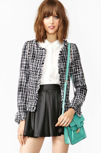Nasty Gal Studded Tweed Jacket - Lyst