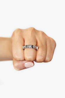 Nasty Gal Holy Spike Ring Silver - Lyst