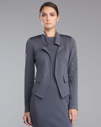 St. John Collection Sequined Milano Knit Jacket - Lyst