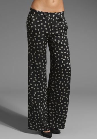 10 Crosby by Derek Lam Yarn Ball Print Wide Leg Pant - Lyst