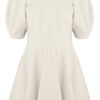 Alexander Mcqueen Woolblend Stretchjersey Dress in White (gray) - Lyst
