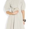 Alexander Mcqueen Woolblend Stretchjersey Dress in White (gray) - Lyst