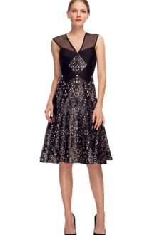 Bibhu Mohapatra Onyx Laser Cut Dress - Lyst