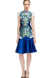 Bibhu Mohapatra Cobalt Morph Print Dress - Lyst