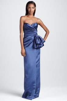 David Meister Signature Strapless Gown with Oversize Bow - Lyst
