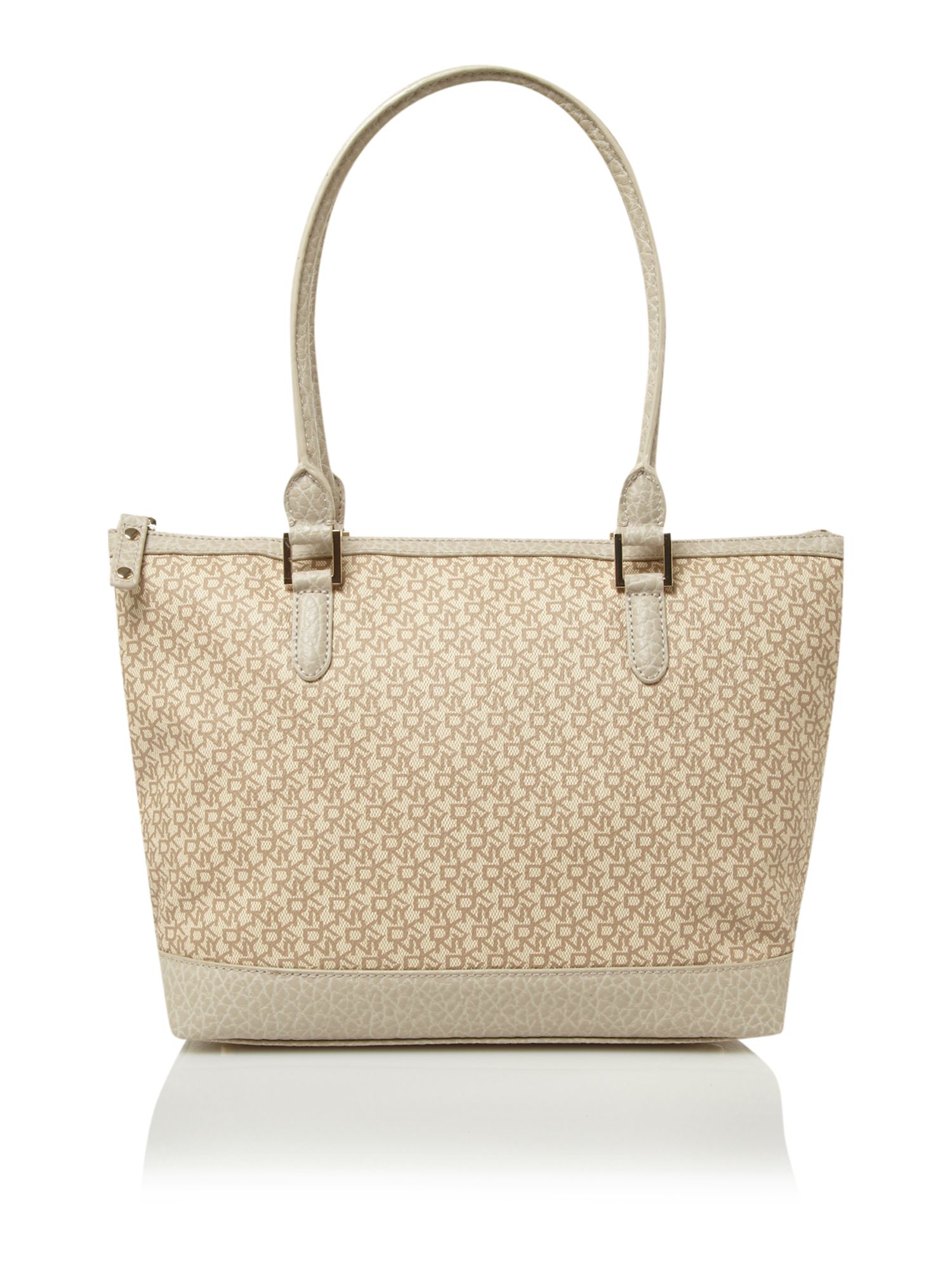 Dkny Coated Logo Tote Bag in Brown Lyst