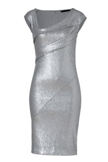 Donna Karan New York Quartz Sequined Cap Sleeve Draped Dress - Lyst