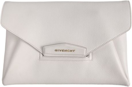 Givenchy Antigona Envelope Clutch in White - Lyst