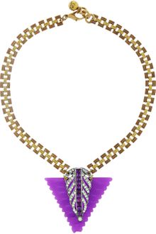 Lulu Frost Goldtone Crystal and Resin Necklace - Lyst