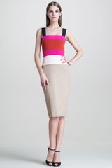 Narciso Rodriguez Colorblock Sleeveless Dress