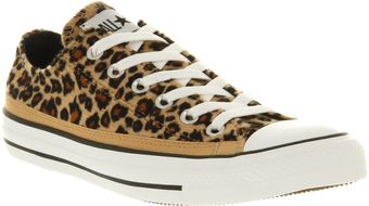 Converse All Star Ox Low Leopard Print Faux Fur Smu - Lyst