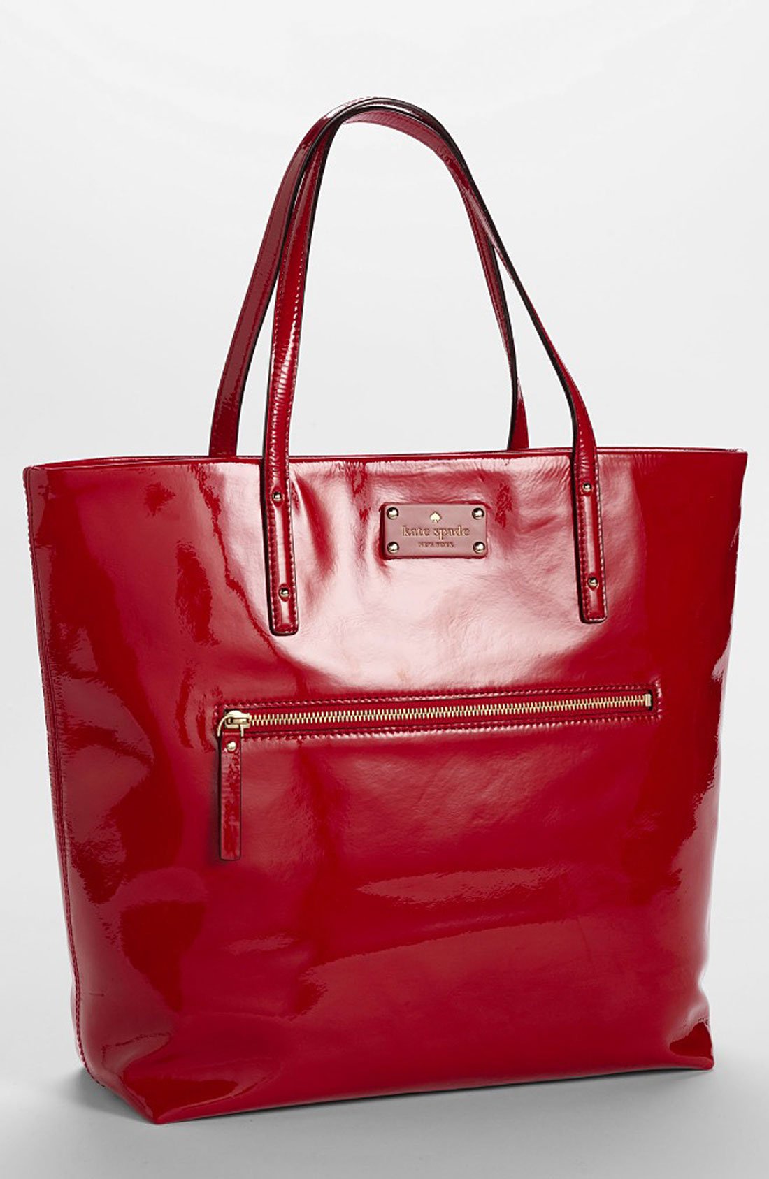 Kate Spade Flicker Sophie Crinkled Patent Shoulder Bag in Red (garnet