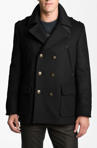 Marc By Marc Jacobs Leo Double Breasted Peacoat - Lyst