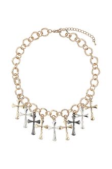 Topshop Cross Charm Collar - Lyst