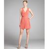 Alexander Mcqueen Pink Jersey Pleated Vneck Dress in Pink - Lyst