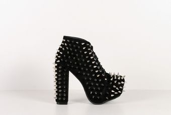 A.ok Studded Lace Up Heel - Lyst