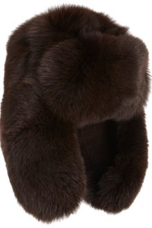 Barneys New York Reversible Chapka Trapper Hat - Lyst