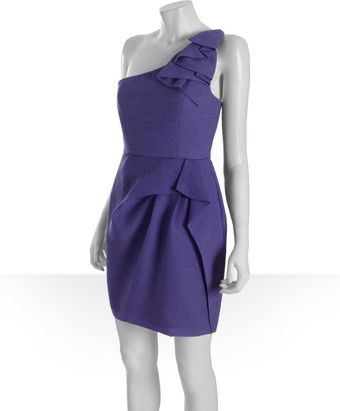 BCBGMAXAZRIA Bright Mulberry Crepe Audrey One Shoulder Dress - Lyst