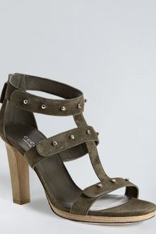 Gucci Suede Studded Sigourney Sandals - Lyst