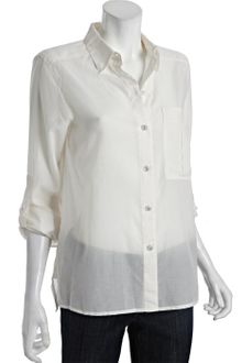Marc By Marc Jacobs  Cotton Silk Rex Button Front Blouse - Lyst