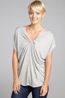 Three Dots Granite Jersey Knot Front Tshirt - Lyst