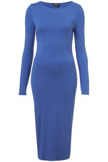 Topshop Plain Midi Bodycon Dress - Lyst