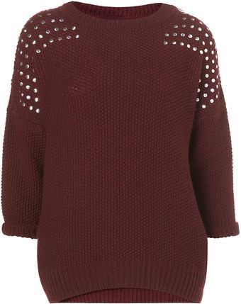 Topshop Studded Jumper By Rare - Lyst
