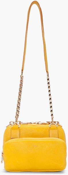Chloé Yellow Venetian Chain Lucy Bag - Lyst