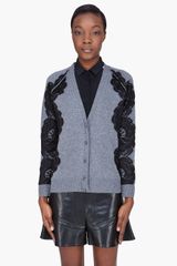 Lanvin Grey Lacedetailed Cardigan