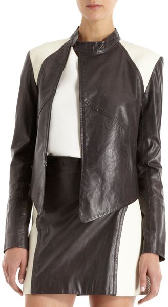 Maiyet Color Block Leather Jacket - Lyst