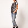 River Island Sequin Tshirt in Silver (gunmetal) - Lyst