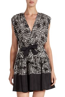 Balenciaga Printed Cinched Top - Lyst