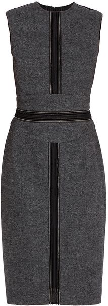 Elie Saab Sl Wool Short Dress - Lyst