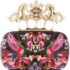Alexander Mcqueen Embroidered Knuckle Duster Clutch in Multicolor (black) - Lyst